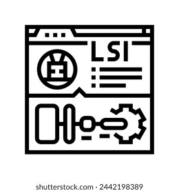 latent semantic indexing lsi seo line icon vector. latent semantic indexing lsi seo sign. isolated contour symbol black illustration