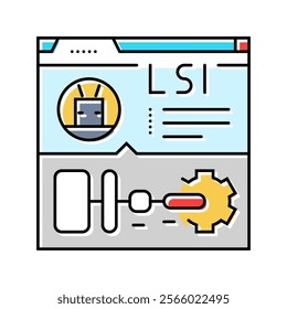 latent semantic indexing lsi seo color icon vector. latent semantic indexing lsi seo sign. isolated symbol illustration