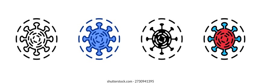 Latent Virus icon set multiple style collection