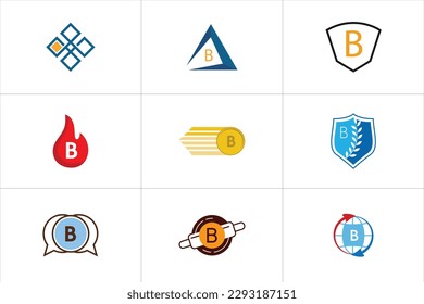 Späteres B-Logo-Design, minimaler Stil