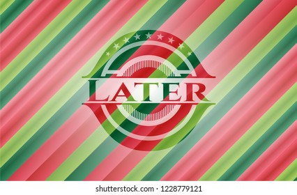 Later christmas badge background.