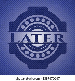 Later with denim texture. Vector Illustration. Detailed.