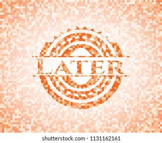 Later orange mosaic emblem