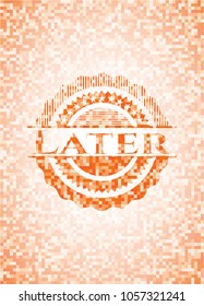 Later orange mosaic emblem with background