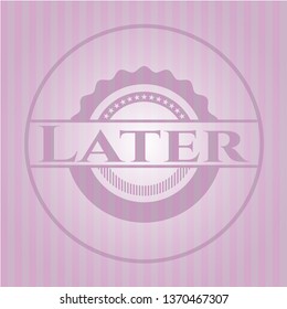Later pink emblem. Retro