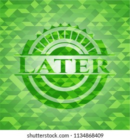 Later realistic green mosaic emblem