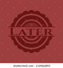 Later red emblem. Vintage.