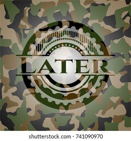 Later written on a camouflage texture