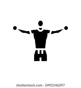 lateral raises arm fitness exercise glyph icon vector. lateral raises arm fitness exercise sign. isolated symbol illustration