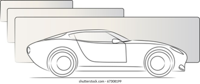 Lateral sketch car  eps10