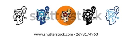 Lateral Thinking Icon Multiple Vector Illustration