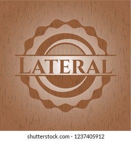 Lateral vintage wood emblem