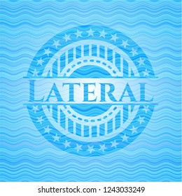 Lateral water representation badge background.