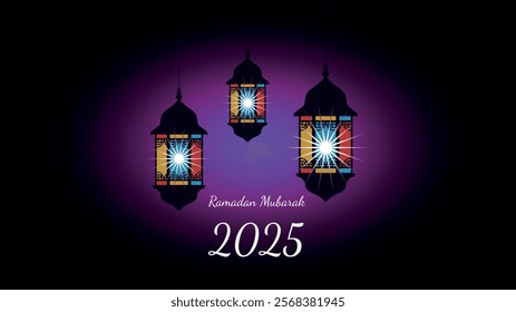 Latest 2025 Ramadan Mubarak Web Cover Editable Design for Social Media and Online Advertisements Welcome Banner Illustration Graphic Art Made on Adobe Illustrator 