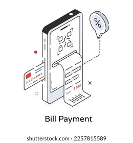 The latest 3d icon of bill payment 