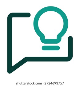 
La última incorporación a su colección es un ícono que representa Soluciones Creativas o Ideación. Cuenta con una bombilla anidada dentro de una burbuja de discurso, que simboliza pensamientos innovadores, sesiones de lluvia de ideas, compartir nuevas ideas o proporcionar soluciones "brillantes" a problemas complejos.
