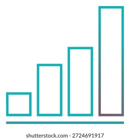 
La última adición a su Biblioteca de íconos es un gráfico limpio y minimalista que representa el crecimiento consistente o la escalabilidad. Cuenta con un gráfico de cuatro barras donde cada barra posterior es más alta que la última, lo que simboliza un progreso constante, tendencias de rendimiento positivas y el escalado exitoso de las operaciones comerciales.