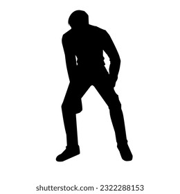 Último vector de silueta de hombre negro