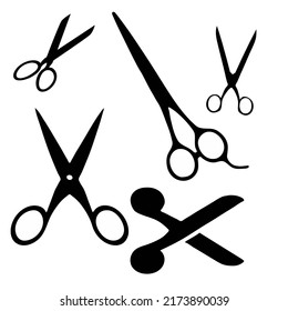 the latest black scissors icon