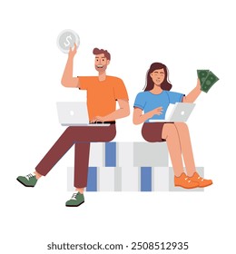Latest Collection of Crowdfunding Flat Illustrations 

