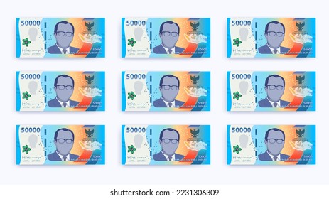 The latest collection of Indonesian rupiah banknotes, ranging from 1000 to 100000. suitable for advertising media, promotional materials, give away, and quizzes with prizes