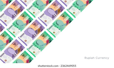 The latest collection of Indonesian rupiah banknotes, ranging from 1000 to 100000. suitable for advertising media, promotional materials, give away, and quizzes with prizes