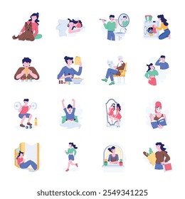 Latest Collection of People Lifestyle Flat Illustrations 

