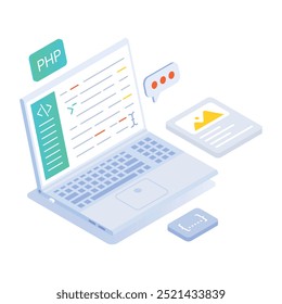 Neueste Kollektion von Isometrischen Symbolen für Software Engineering 

