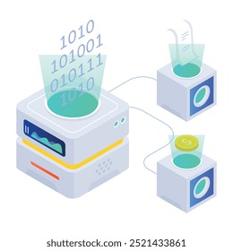 Última coleção de ícones isométricos de engenharia de software 


