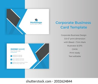 Latest Corporate Business Card Template For Professional Business industry