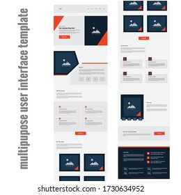 latest Creative business multipurpose website user interface template Design
