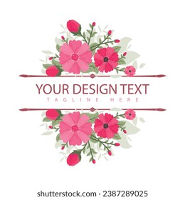 Último vector creativo de diseño de marco de logotipo floral