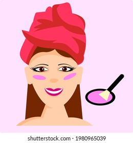 Latest and creative makeup icon of blush.
