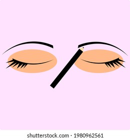 Latest and creative makeup icon of brow filler.