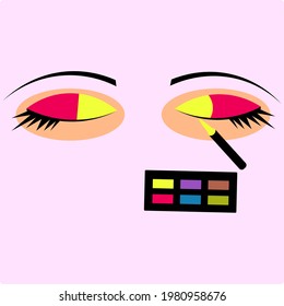 Latest and creative makeup icon of eye highlighter.