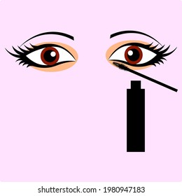 Icono de maquillaje más reciente y creativo de mascara.