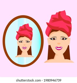 Latest and creative makeup icon of mirror.