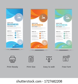 Latest creative multipurpose Business services Roll Up banner Template bundle 