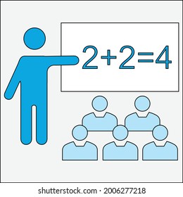 Icono vector más reciente, creativo, de moda, de profesor para web y móvil.