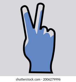 Icono vector más reciente, creativo, de moda de la victoria para la web y el móvil.
