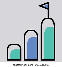 Latest, creative, trendy vector icon of target for web and mobile.