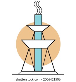 Latest, creative, trendy vector icon of gas rig for web and mobile.