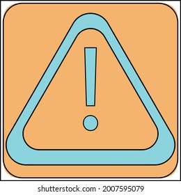 Icono vector más reciente, creativo y de moda de la advertencia para la web y el móvil.