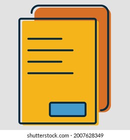 Latest, creative, trendy vector icon of document for web and mobile.