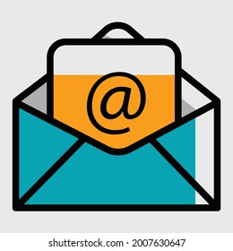 Icono vector más reciente, creativo y de moda del correo electrónico para web y móvil.