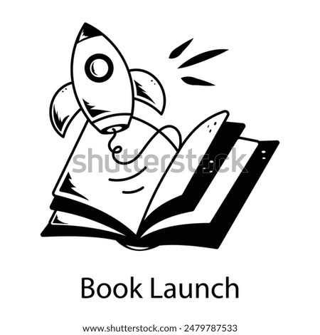 Latest doodle icon of book launch 