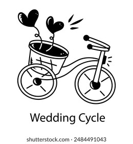 El último doodle icono del ciclo de boda 