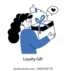 Latest doodle mini illustration of loyalty gift 