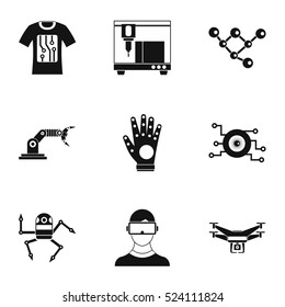 Latest electronic devices icons set. Simple illustration of 9 latest electronic devices vector icons for web
