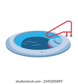 Latest flat icon of wading poll 